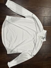 Adidas White Aeroready 1/4 Snap Fleece Pullover Mens Size Medium
