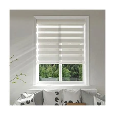 Changshade Cordless Zebra Shades for Windows Pull Down Roller Window Blinds D...