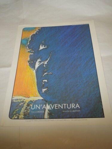 SPARTITO MUSICALE DEL 1968"UN'AVVENTURA" MUSICHE DI LUCIO BATTISTI-TESTO MOGOL - Afbeelding 1 van 3