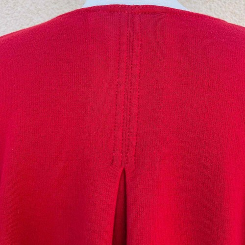 St. John Red Dolman Batwing Thick Knit Blouse S Wool Blend - Picture 10 of 10