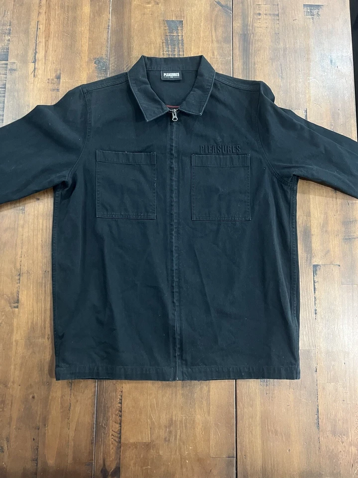 PLEASURES GARAGE SHIRT JACKET Mens M Streetwear Hip Hop RARE - Image 2 of 4