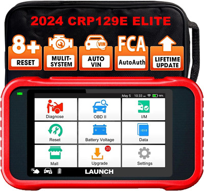 2024 LAUNCH CRP129E Elite OBD2 Car Scanner ABS SRS SAS TPMS Diagnostic Scan Tool