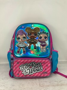 Lol Surprise 3 Pocket Backpack s Run The World Pink And Blue Ebay