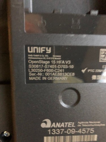 Siemens Unify OpenStage 15HFA 15 HFA V3 LAVA S30817-Q7401-D703 - Afbeelding 2 van 2