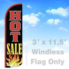 HOT SALE Windless Swooper Flag Feather Banner Sign 3x11.5 - kq