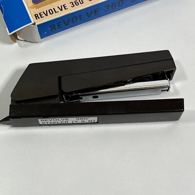 Vintage YSN 360° Revolving Stapler with Box - Brown VTG