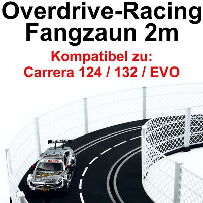 2m Zaun Fangzaun für Carrera Digital 124 132 EVO Kurven Geraden Leitplanke Bande