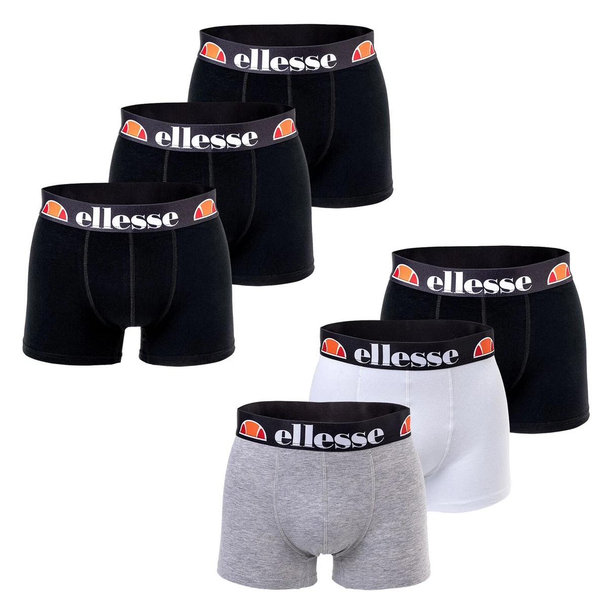 Ellesse Homme Boxer Grillo 3er Paquet Cale ons Logo Coton