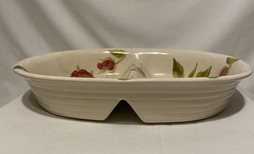 Vintage Serving Dish Floral Design 11.5 x 9 x 2.25 Made in China 2 Sided - Picture 3 of 6