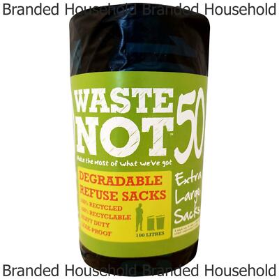 50 EXTRA LARGE HEAVY DUTY LEAK PROOF REFUSE BIN BAG