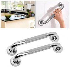 2Pcs Safety Grab Bar Bathroom Support Handle Steel Bath Shower Toilet Hand Rail