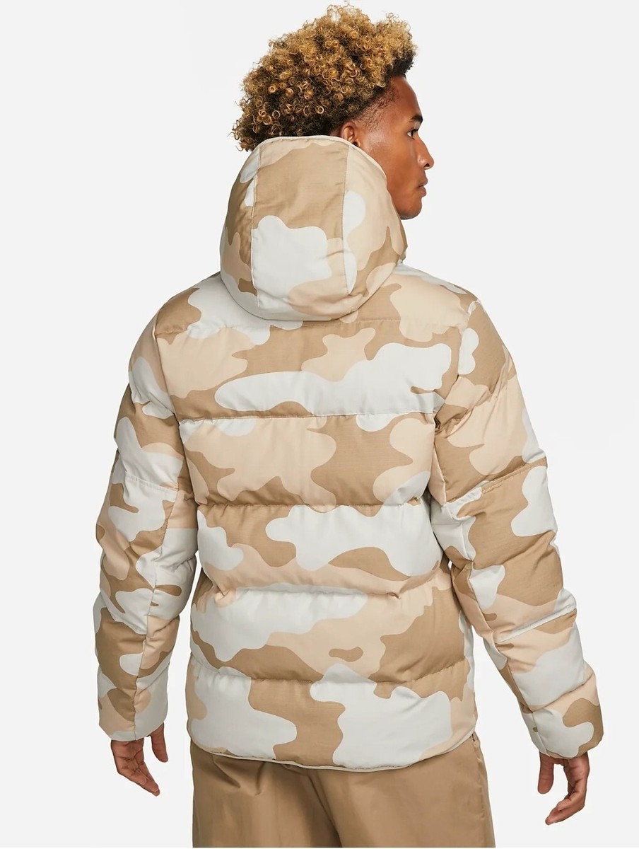 Nike Sportswear Thermal Hooded Windrunner Tan Camo Jacket Nike Sportswear Thermal Hooded Windrunner Tan Camo Jacket