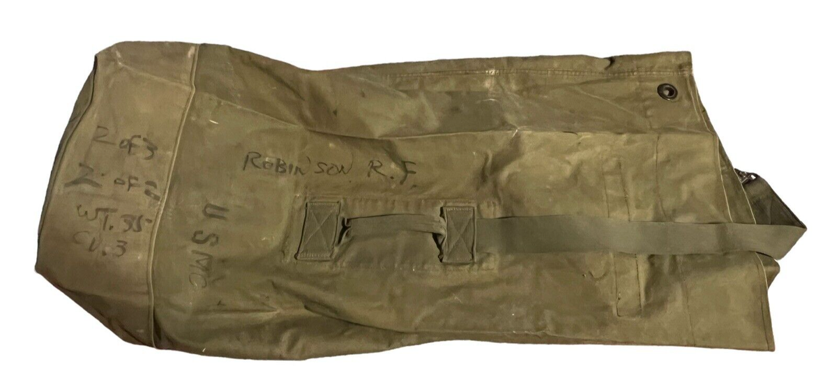 Authentic Vietnam Era USMC Military Duffle Bag - 1957 Marine Corps