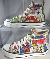Converse All Star Unisex Rare Comic Strip  Chuck Taylor Size M 5.5/ W 7.5 Shoes 