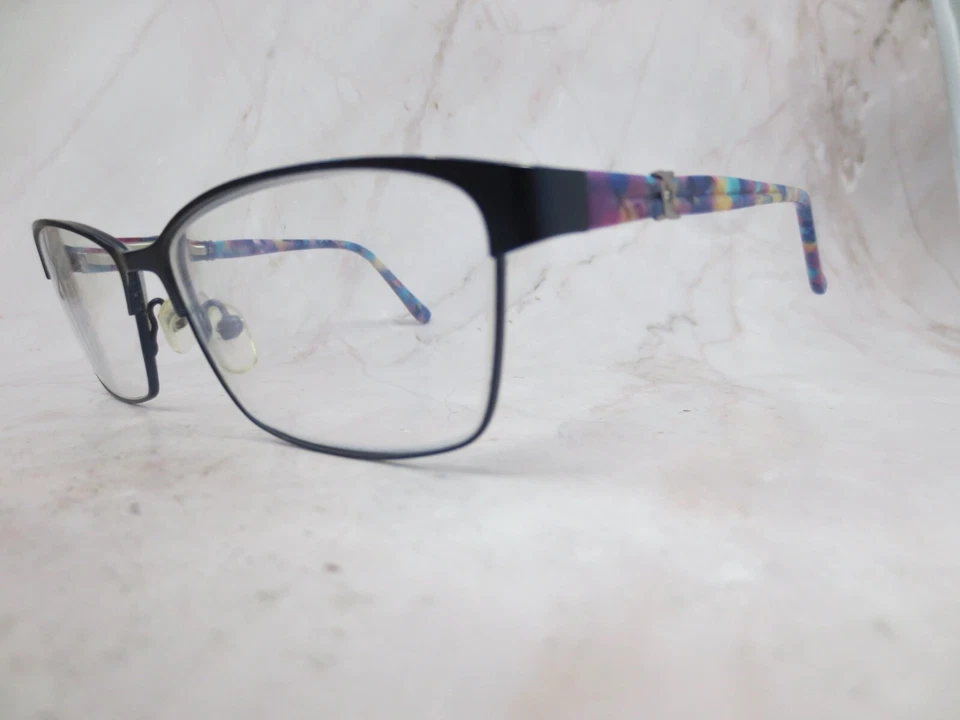 Женская оправа для очков Nicole Miller Carman C05 темно-синяя половина обода 57-16-140 - Изображение 2 из 4