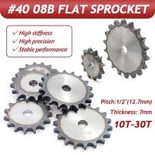 08B Chain Drive Flat Sprocket 10-30 Tooth Roller Chain Chain Links Pitch 12.7mm