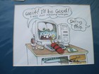 OUTRAGEOUS ART BY STEVE GILL MATTED SIGNED ART FUNNY CARTOON 'COMPUTER ISSUES' — photo 9