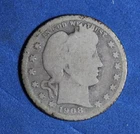 ESTATE FIND 1908 -D Barber Quarter!! #P29555