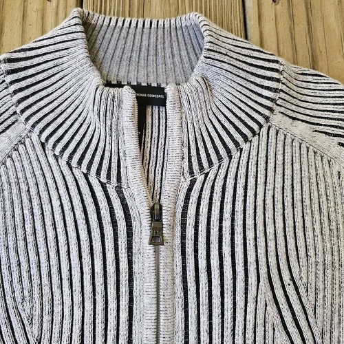 INC International Concepts Mens Full Zip Sweater Grey Size Large NWT - Picture 12 of 13