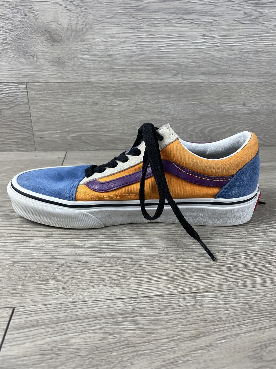 Vans Unisex Old Skool Purple Blue Orange Suede Skate Shoes 
