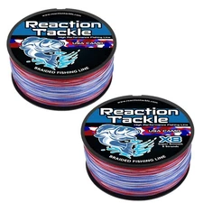 Reaction Tackle Braided Fishing Line / Braid - USA CAMO- 4 or 8 Strands