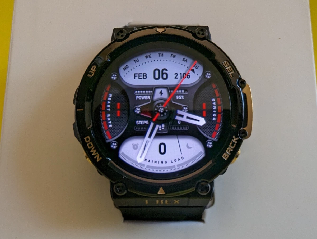Amazfit T-Rex 2 Smart Watch for Men - Ember Black | eBay