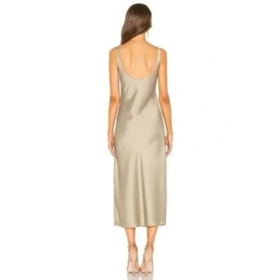 Line & Dot Larissa Dress Sage Green Midi Slip Revolve Size Medium NWT | eBay