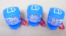 3 LED Bike Safety Lights 3 Mode On / Flashing / Strobe  Clip On