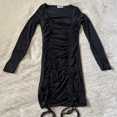 Juniors Popular 21 Black Long Sleeve Dress Size Small | eBay