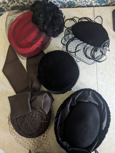 Lot of 5 vintage hats size 6 - Picture 1 of 6