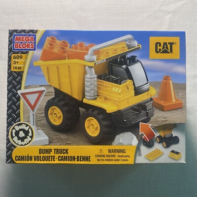 Mega Bloks Caterpillar Dump Truck Toy Sealed Complete 609 2006