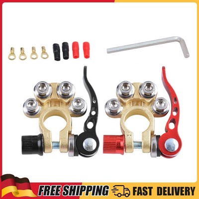 12V Quick Release Terminal Connectors Clip Positive & Negative Wire Cable Clamp