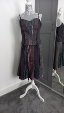 Vintage Tailored By Next Panelled Basque Top And Skirt Size 14