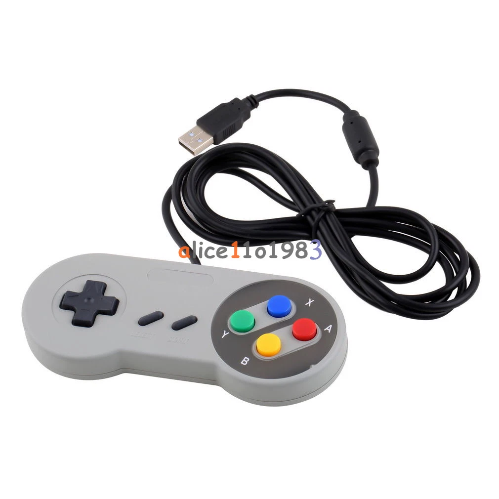 Controle Usb Super Nintendo Snes Compatível Com Computador Pc Mac