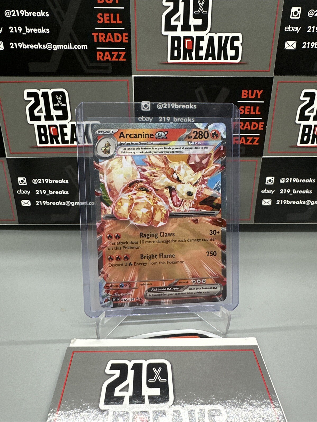 Pokemon TCG Arcanine ex 032/198 Double Rare Scarlet and Violet NM