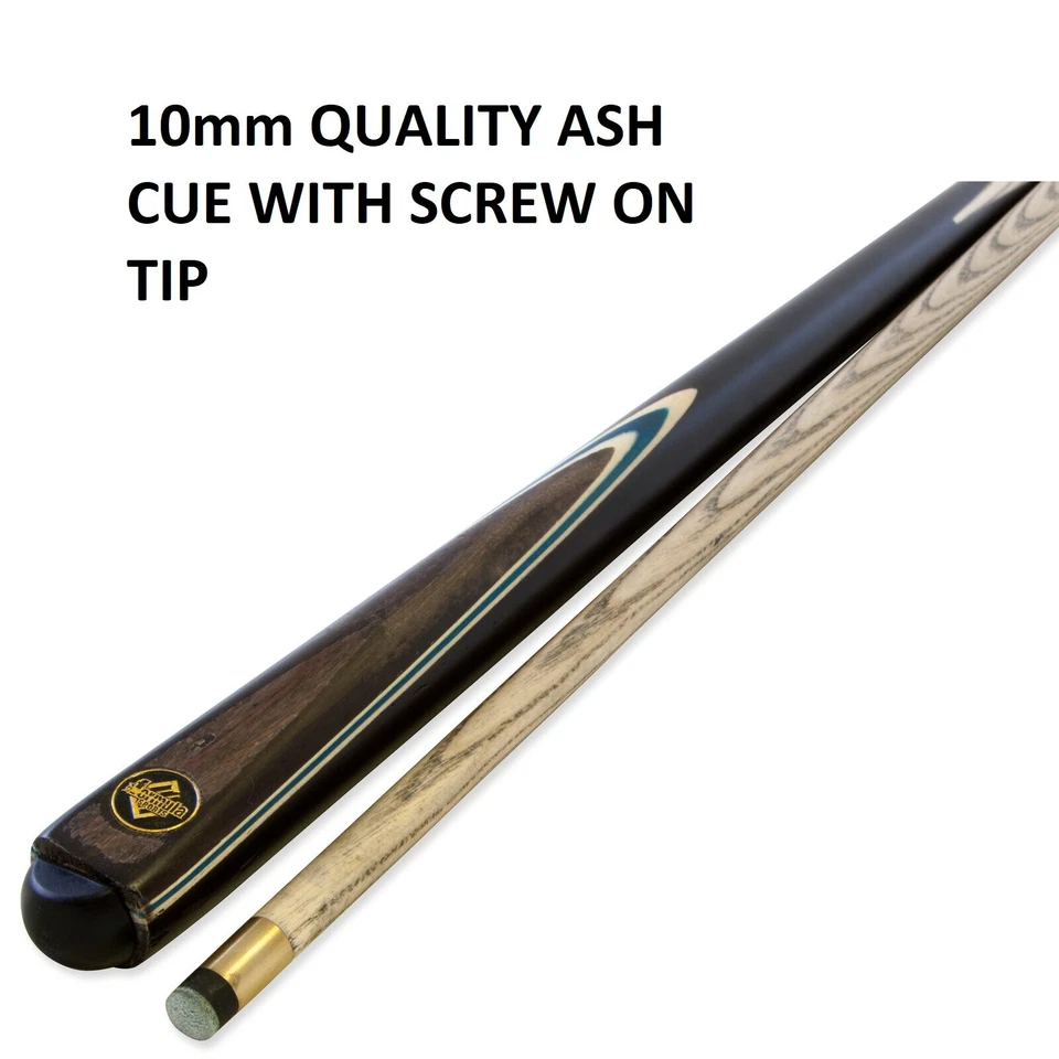 POOL/SNOOKER ASH CUE WITH 10mm SCREW ON TIP great value