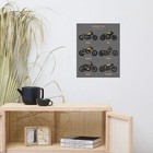 Poster 16″×20″ Motorcycles. Bobber, Chopper, Scrambler, Tracker, Brat,Cafe Racer