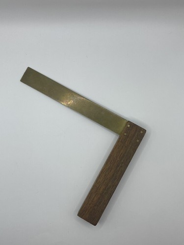 Antik Vintage SCHREINER Holz/Messing Vierkant 6" Vierkant - Bild 2 von 7