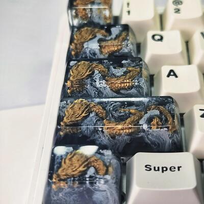 Handmade Artisan Resin Keycap Year Of The Dragon Key Cap For Mechanical Keyboard