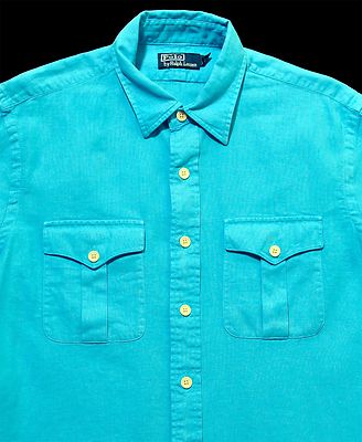 Men's POLO RALPH LAUREN Aqua Blue Linen 