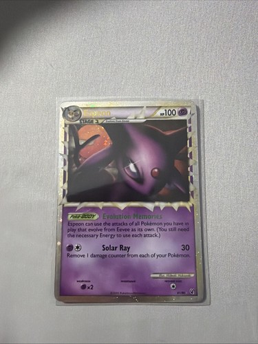 Pokémon TCG Espeon Prime 2010 Undaunted Holo Rare Card 81/90