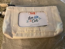 NEW Lug Metro XL ID Pouch Metallic Champagne RFID Key Ring