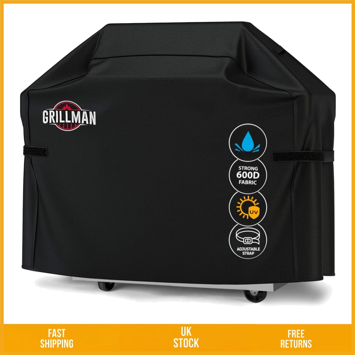 Durable Waterproof Gas BBQ Cover Heavy Duty Rip Proof 132 x 66 x 109 cm