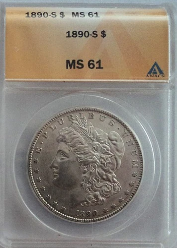 1890-S ANACS MS61 Morgan Silver Dollar