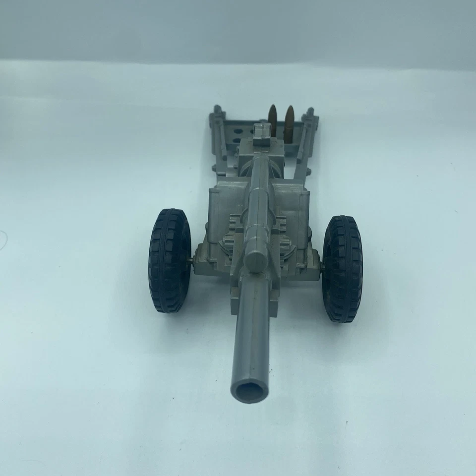 Cañón obús gris Lumar de colección Marx Toys 12" de largo funcionando con balas Foto 2 de 4