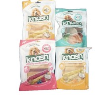 4x Knash, Digestive Loofa Bites Veggie Treat  Dog's Digestive & dental Health