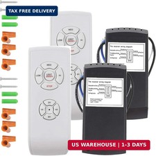 LPHUMEX 2 Pack AC Motor Ceiling Fan Remote Control Kits, 3-in-1 Fan Speed, Timin