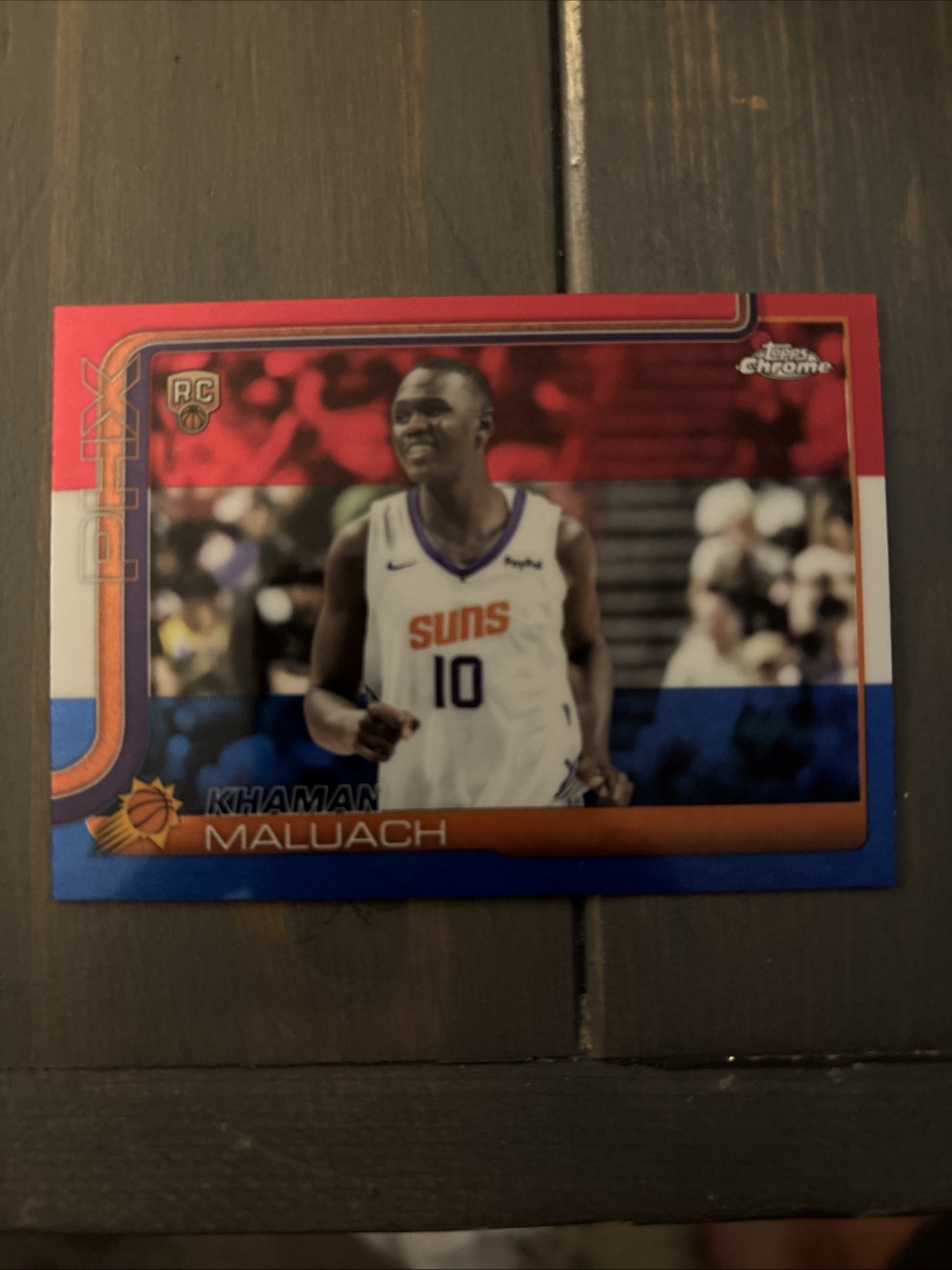 2025-26 Topps Chrome Khaman Maluach Red White Blue Refractor #260 RC