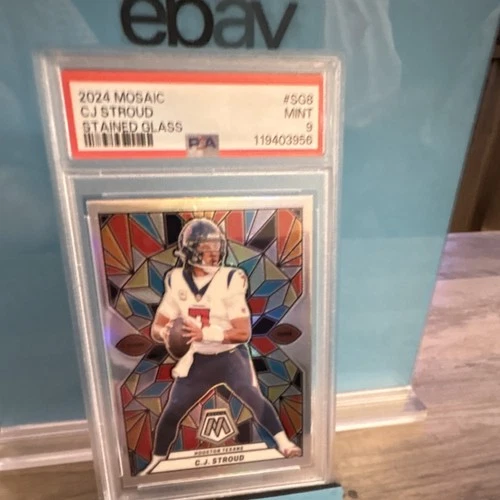 2024 Panini Mosaic Stained Glass C.J. Stroud #SG-8 Houston Texans PSA 9