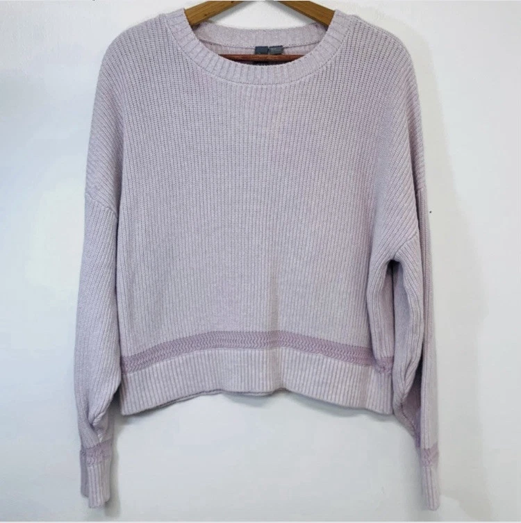 sweaty-betty chunky oversize boxy long sleeve all cotton sweater